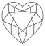 shop heart diamond shape
